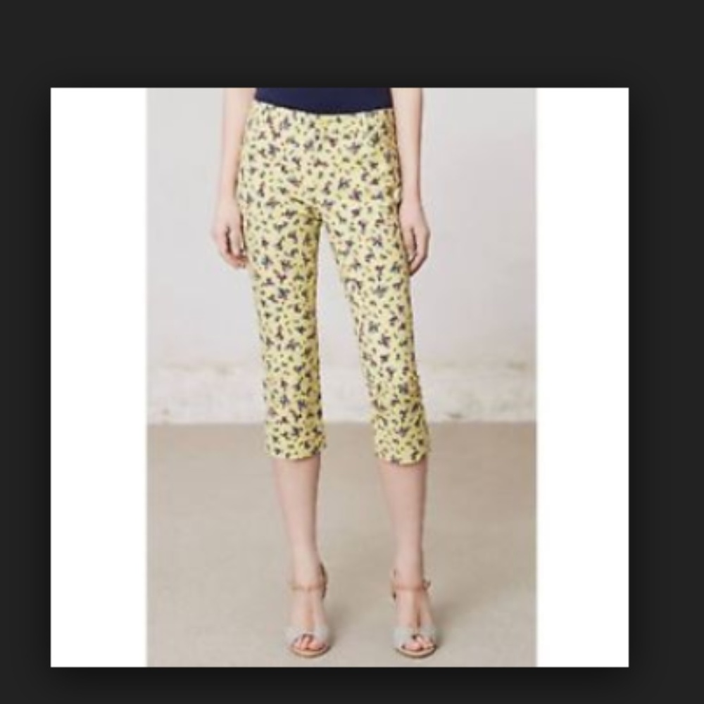 Anthropologie Cartonnier Womens Crop Capri Pants